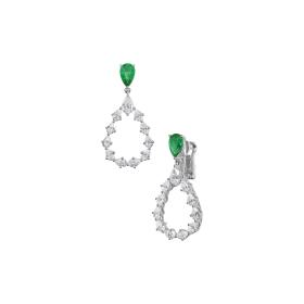 Weißgold, Ohrringe, Chopard L'Heure Du Diamant Drop Ohrschmuck 84A063-1401