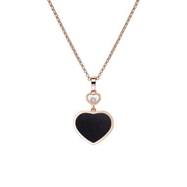 Halsschmuck, Roségold, Chopard Happy Hearts Anhänger mit Halskette