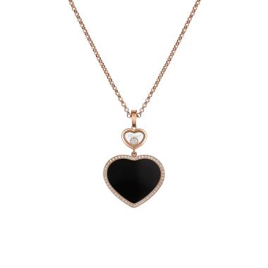 Halsschmuck, Roségold, Chopard Happy Hearts Anhänger mit Halskette