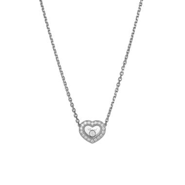 Halsschmuck, Weißgold, Chopard Happy Diamonds Icons Halskette